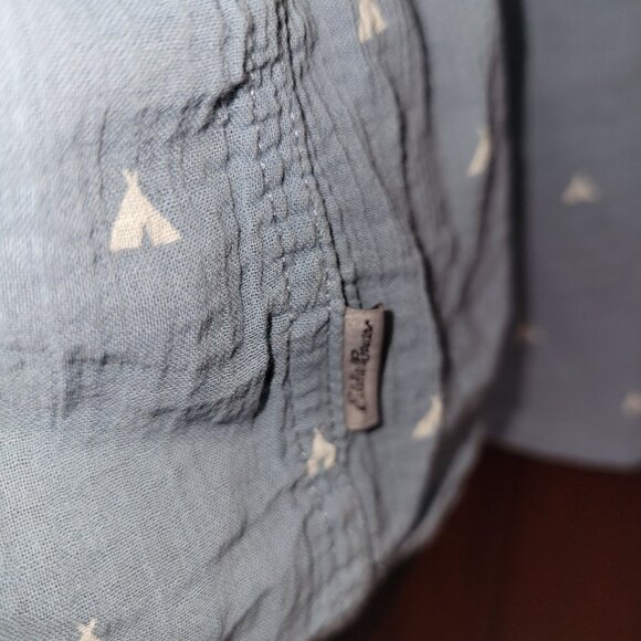 Eddie Bauer Womens Blue Teepee Button-Up Shirt L - Picture 3 of 6